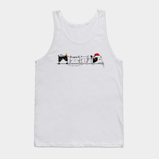 Funny peeking cats christmas Tank Top